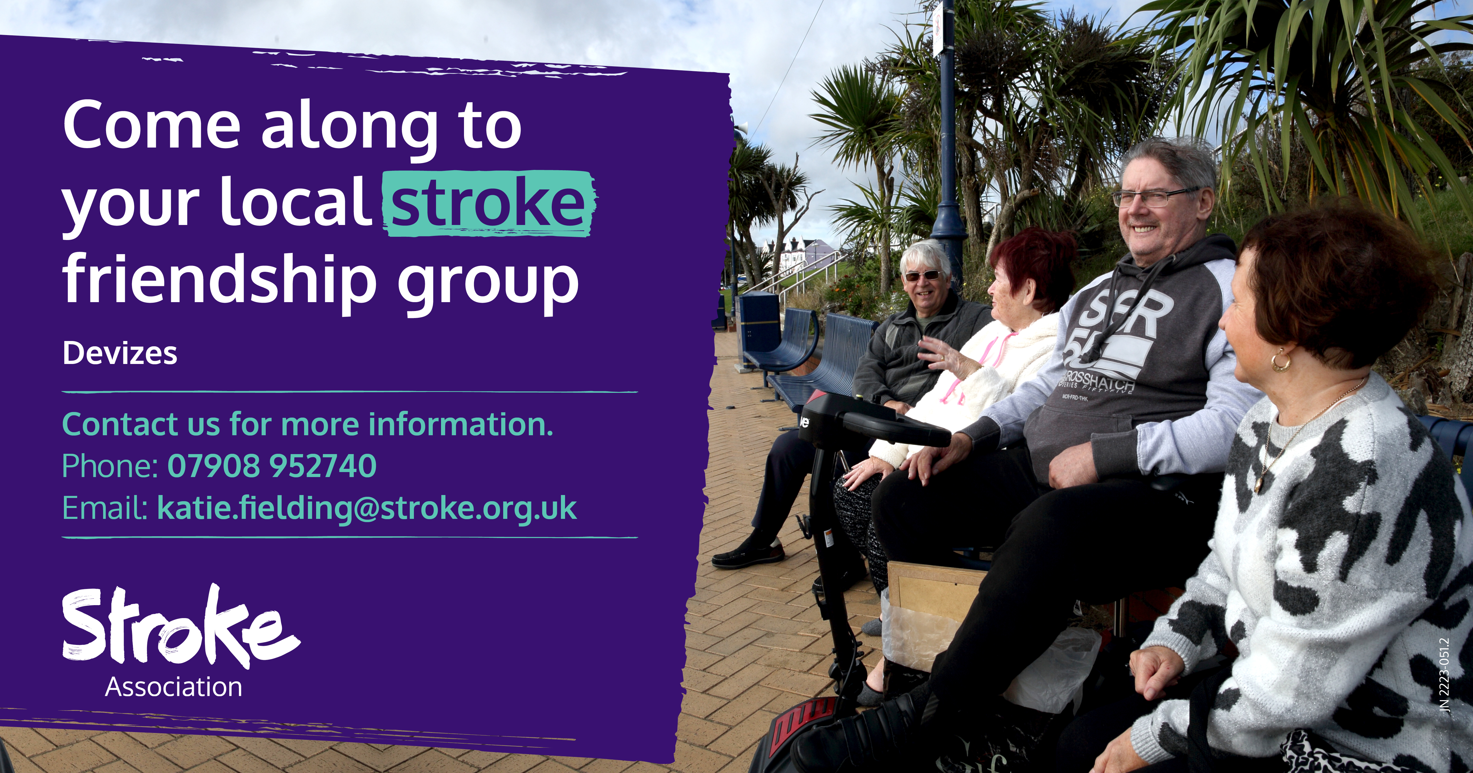 Poster detailing new friendship group for stroke survivors
